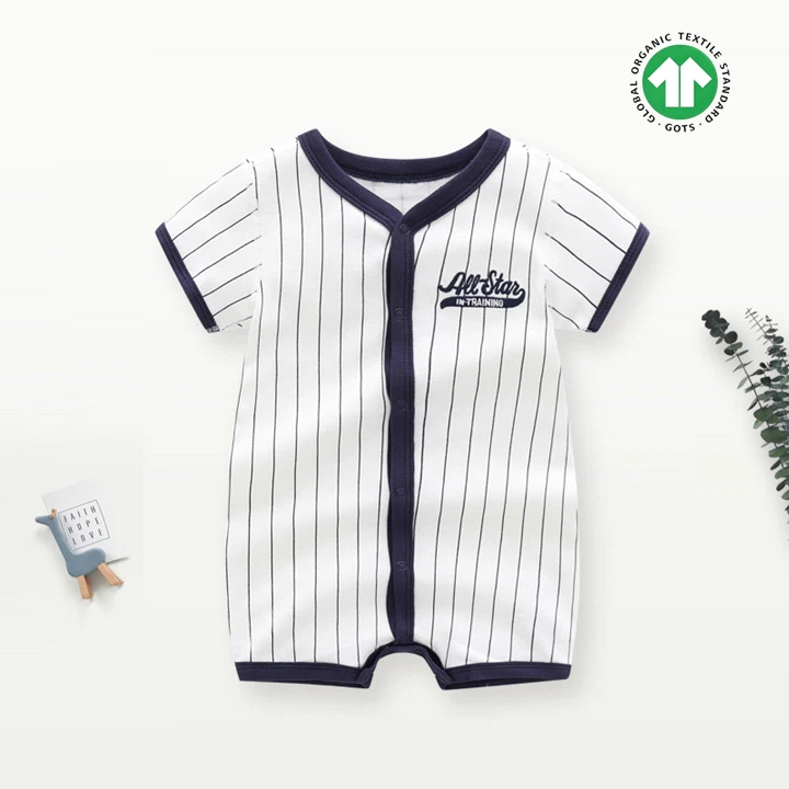 Полосатый муслиновый комбинезон